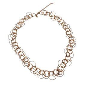 Joan Rivers Interlocked Wire Loops Necklace Gold Tone Chain